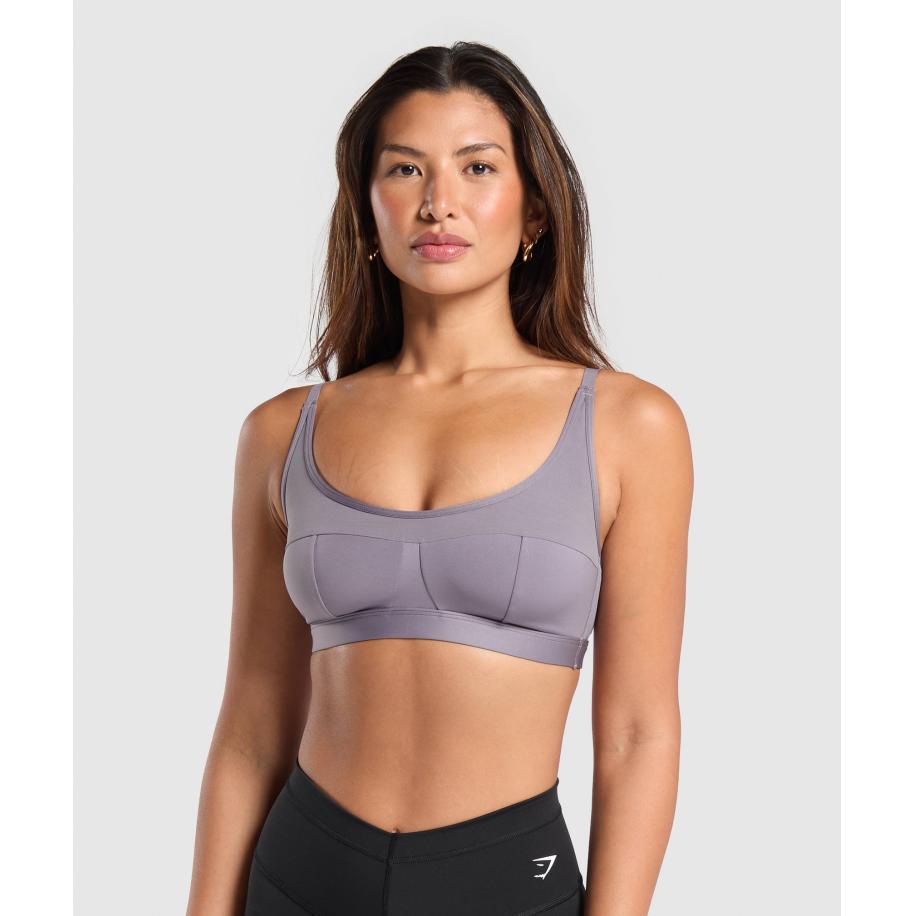 Gymshark Mesh Sports Bra Fog Purple Paars