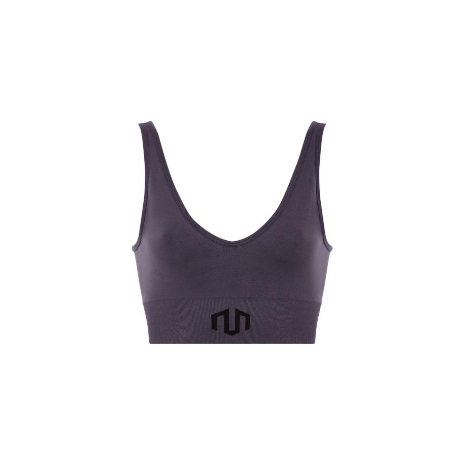 MOROTAI Sport bh Naikan donkerlila / zwart Paars