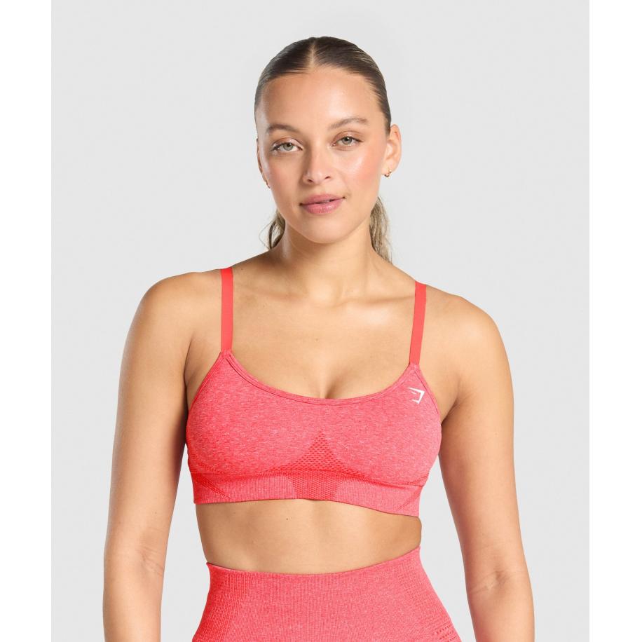Gymshark Vital Sports Bra Coral Red Marl Rood