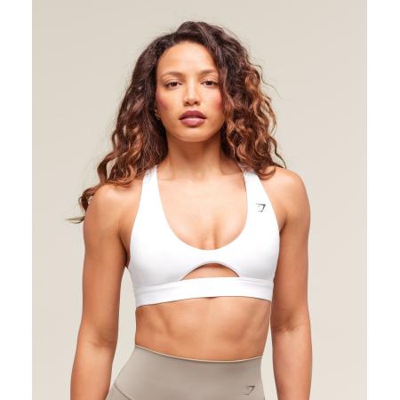 Gymshark Peek A Boo Sports Bra White
