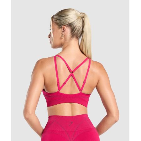 Gymshark Apex Contrast Sports Bra Build Pink/Asphalt Grey