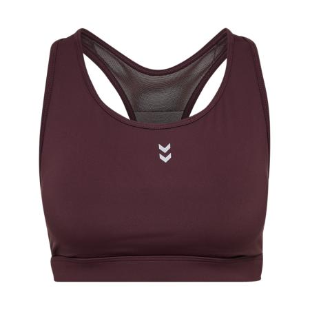 Hummel Sport bh Pulse chocoladebruin / wit