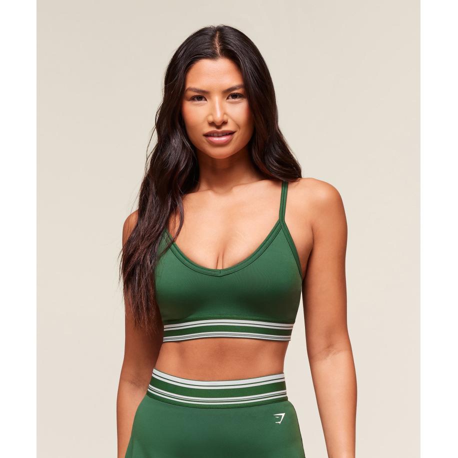 Gymshark Retro Sports Bra Classic Green Groen