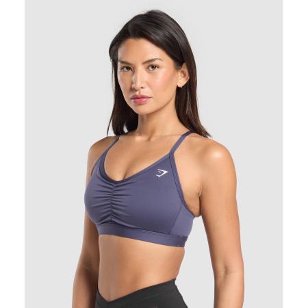 Gymshark Ruched Sports Bra Weighted Purple
