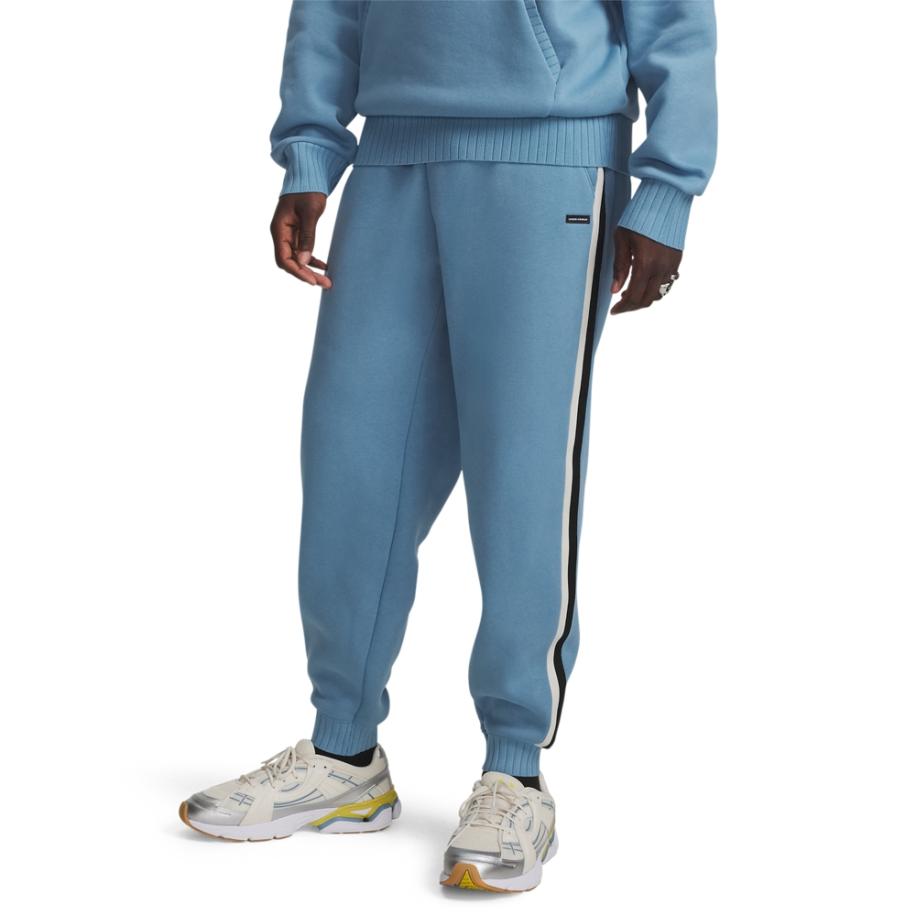 Under Armour Icon Heavyweight Rib herenjoggingbroek Blauw Smoke / Wit XL Blauw