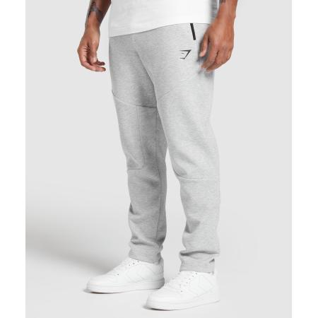 Gymshark Interlock Tech Joggers Light Grey Core Marl
