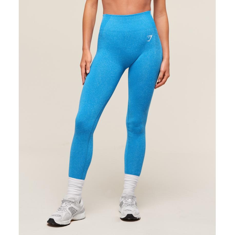 Gymshark Vital Soft Leggings Electric Blue/Marl Blauw