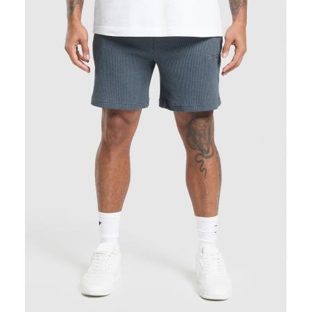 Gymshark Waffle Shorts Titanium Blue