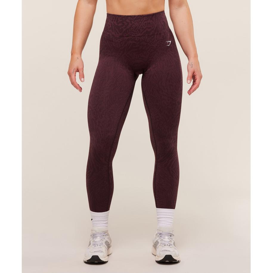 Gymshark Adapt Animal Seamless Leggings Cherry Purple/Reset Pink Paars