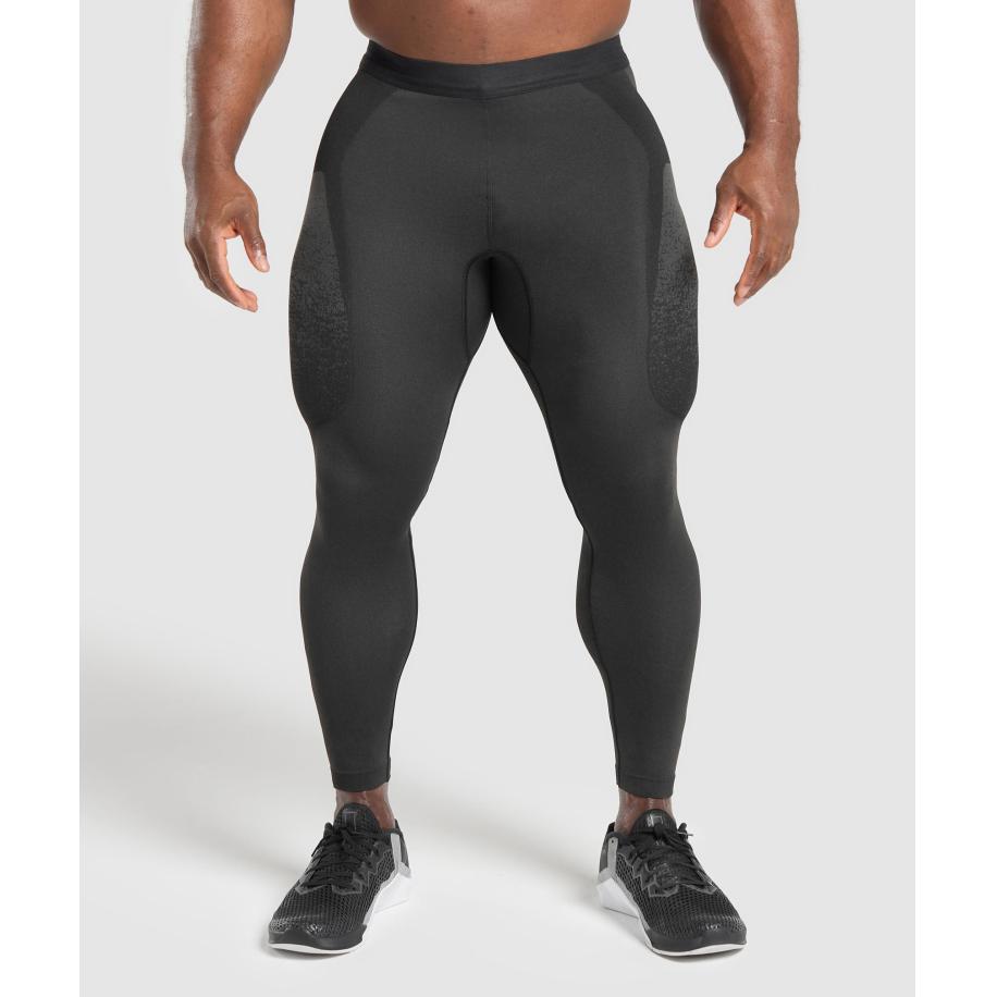 Gymshark Shadow Seamless Tights Black Zwart