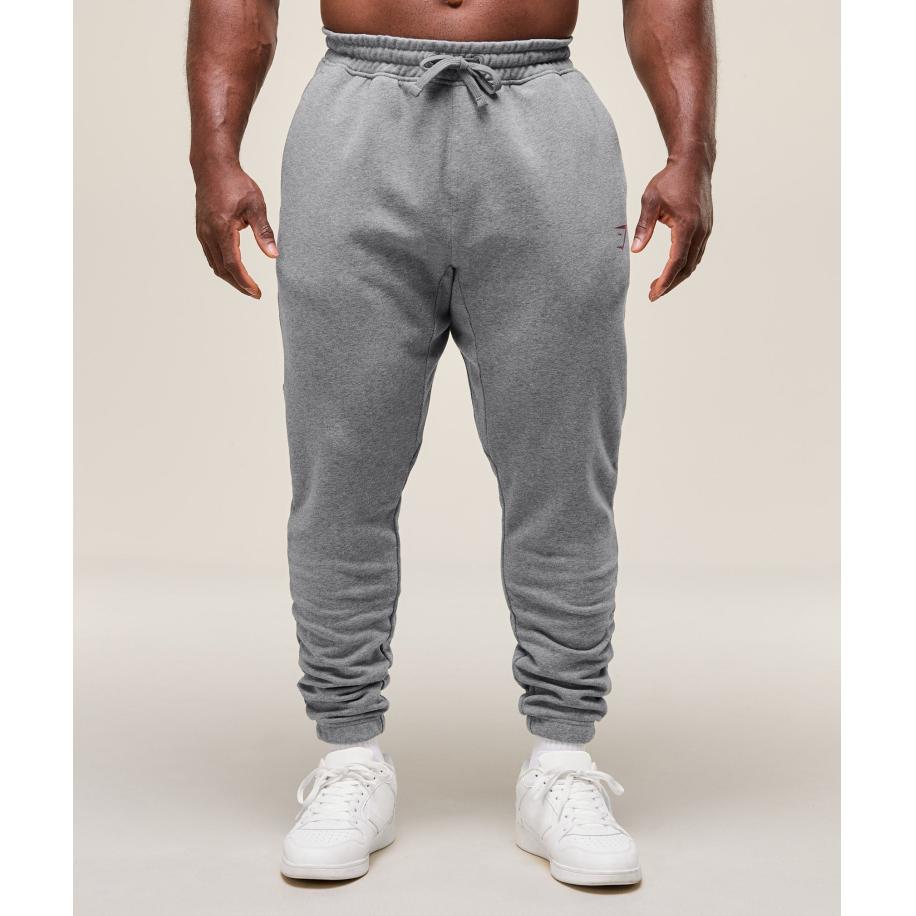 Gymshark Power Wordmark Joggers Charcoal Core Marl Grijs