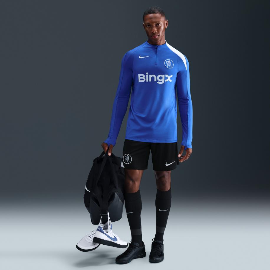 Chelsea FC Strike Derde Nike Total 90 knit voetbalshorts met Dri-FIT voor heren - Zwart Zwart