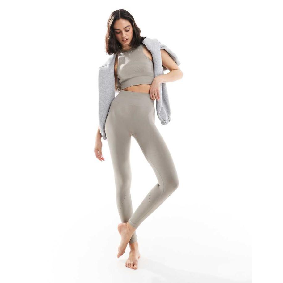 Born Living Yoga Alana Naadloze legging in grijs-Neutraal Multicolor