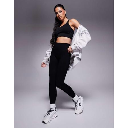 4505 Naadloze fitnesslegging met hoge taille in zwart