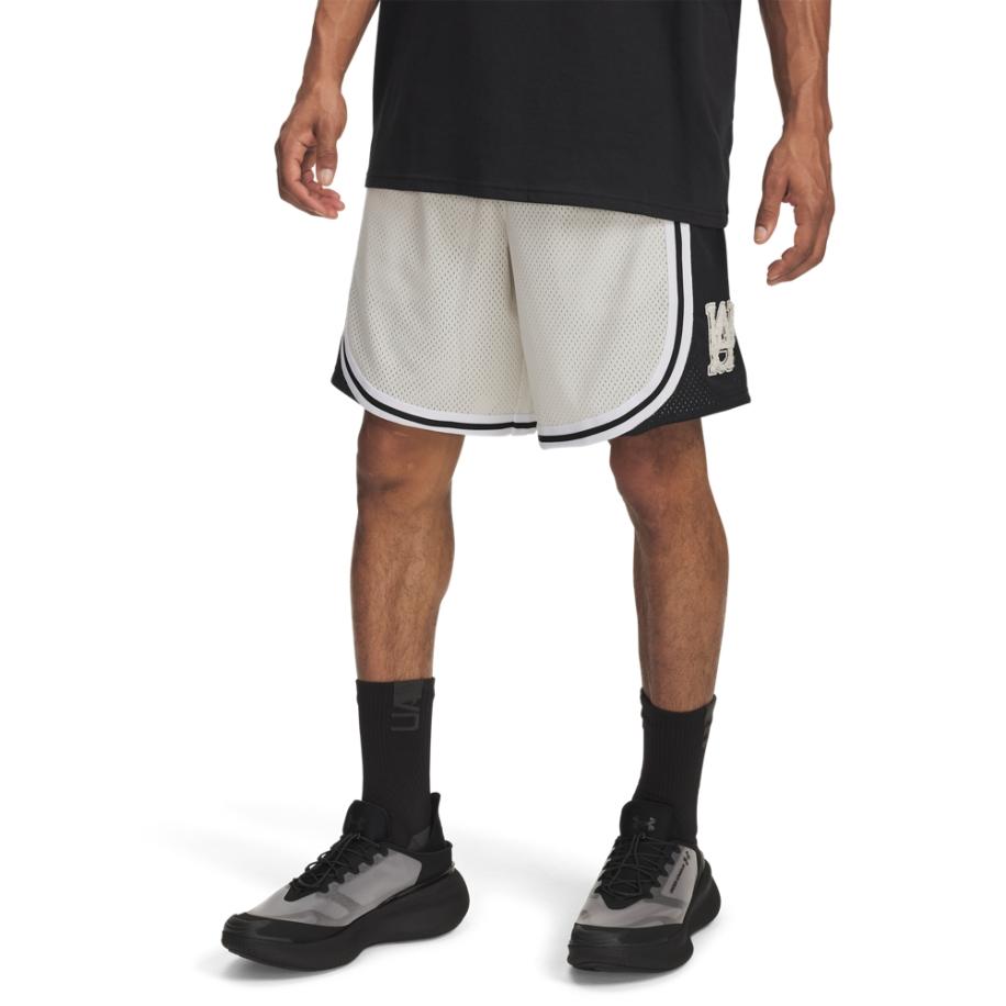 Under Armour Courtside herenshorts Summit Wit / Zwart / Summit Wit XS Wit