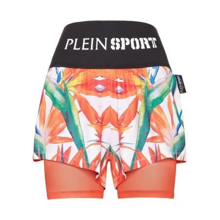 Plein Sport Plein Sport Broek grasgroen / lichtoranje / zwart / wit