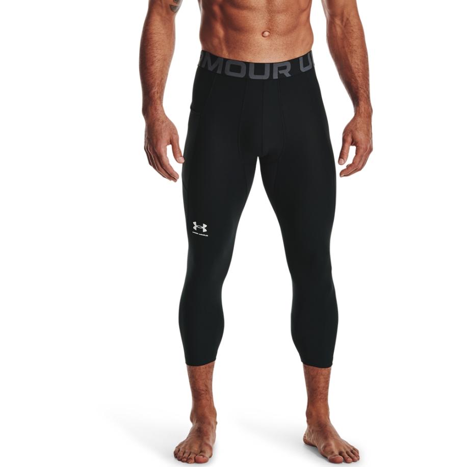 HeatGear® Herenlegging ¾ Zwart / Wit M Zwart