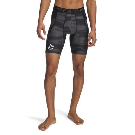 Curry HeatGear® Herenshorts 23 cm Zwart / Castlerock / Wit M
