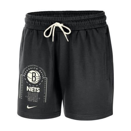 Brooklyn Nets Club Courtside Nike NBA-fleeceshorts voor heren - Zwart