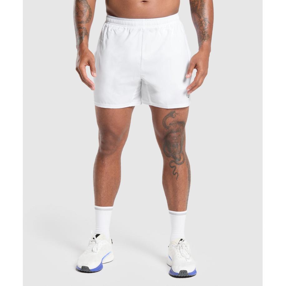 Gymshark Arrival 5 Shorts White Wit