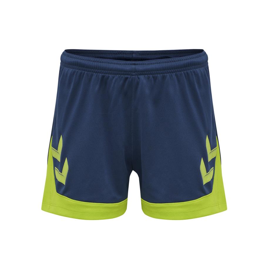 Hummel Hummel Sportbroek Lead donkerblauw / limoen -