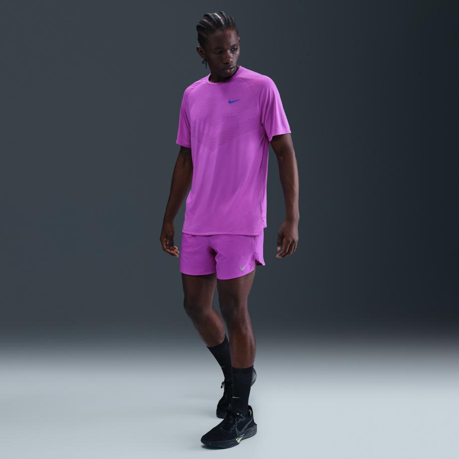 Nike Stride Dri-FIT hardloopshorts met binnenbroek voor heren (13 cm) - Paars Paars