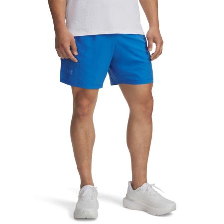 Under Armour Launch Elite 2-in-1 herenshorts 18 cm Blauw Atlantis / Washed Marineblauw / Reflecterend L