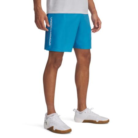 Under Armour Tech™ Woven Wordmark Herenshorts van 21 cm Ether Blauw / Wit L