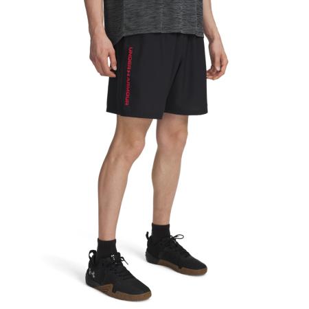 Under Armour Tech™ Woven Wordmark Herenshorts van 21 cm Zwart / Racer Rood S