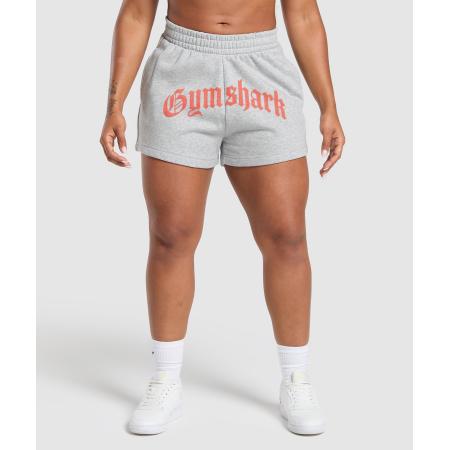 Gymshark Strength Department Graphic Shorts Light Grey Core Marl