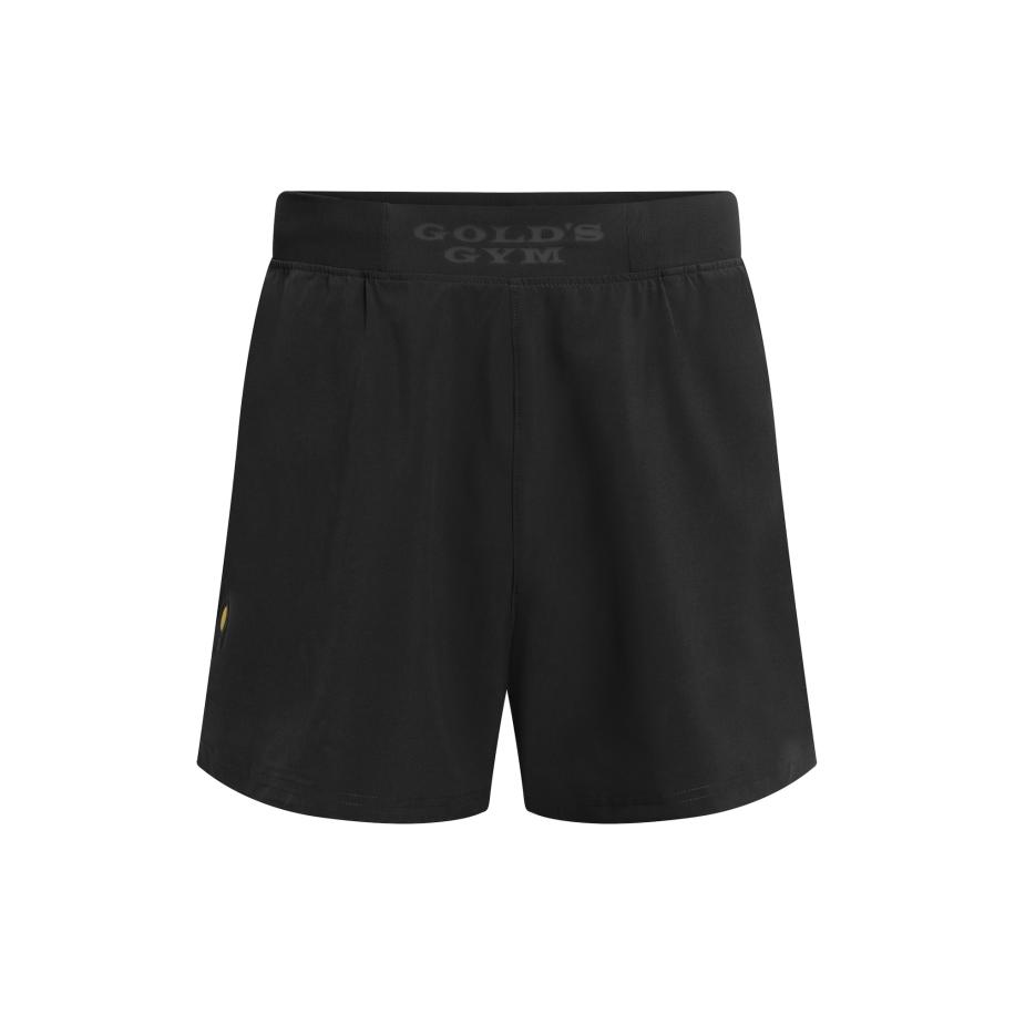 GOLD´S GYM APPAREL Sportbroek Mark goudgeel / zilvergrijs / zwart Zwart