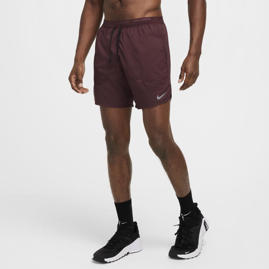 Nike Stride Dri-FIT hardloopshorts met binnenbroek voor heren (18 cm) - Rood Rood