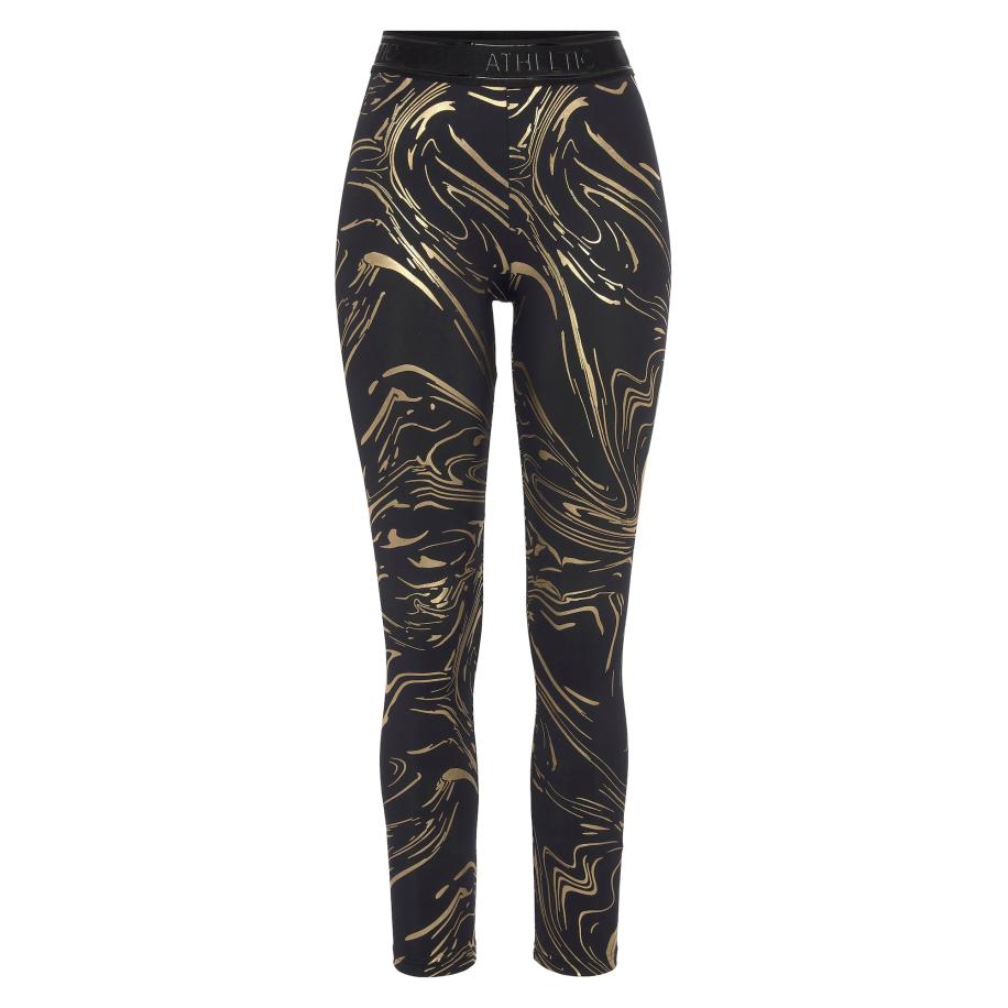 Lascana LASCANA ACTIVE Sportbroek goud / zwart -