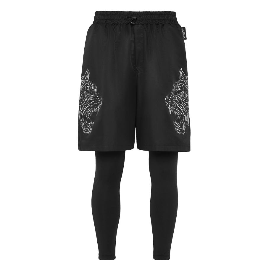 Plein Sport Plein Sport Sportbroek Tiger donkergrijs / zwart / wit -