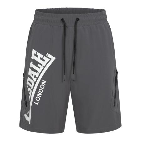 LONSDALE Sportbroek Alresford donkergrijs / wit