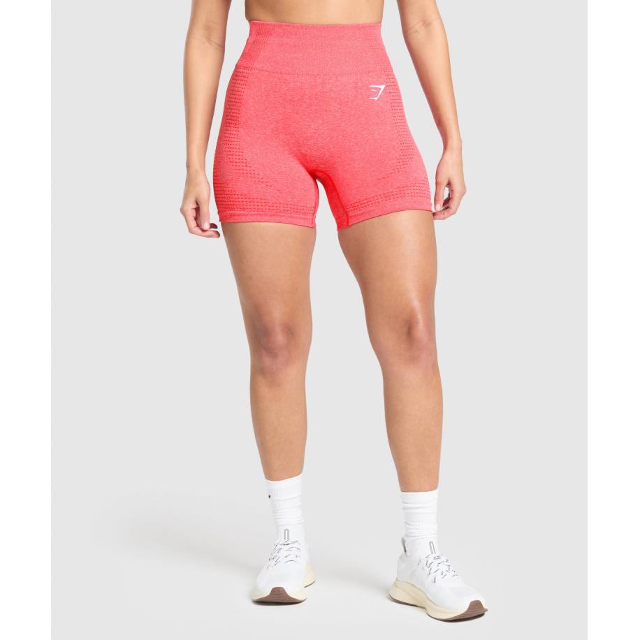 Gymshark Vital Shorts Coral Red Marl Rood