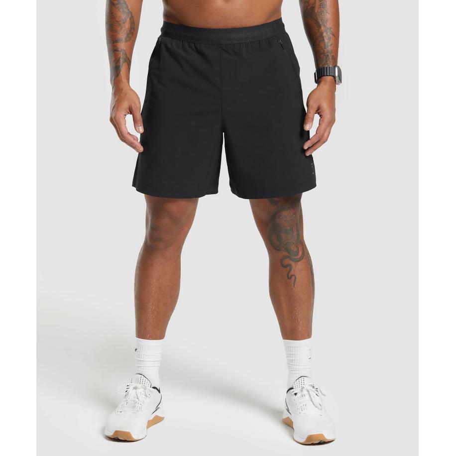 Gymshark Apex 7 Hybrid Shorts Black Zwart