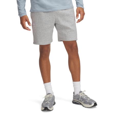 Under Armour Icon Fleece Herenshorts 20 cm Mod Grijs Light Heather / Wit L