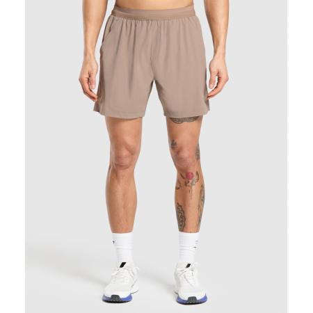 Gymshark Hybrid 6 Shorts Lifestyle Brown