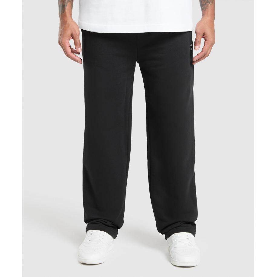 Gymshark Rest Day Essentials Straight Leg Joggers Black Zwart