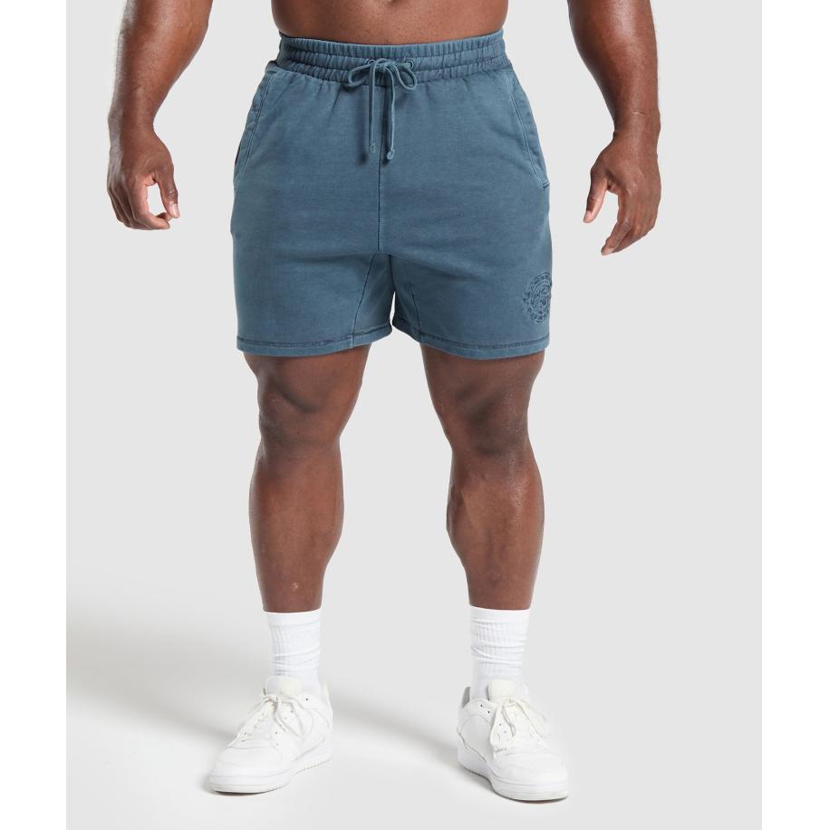 Gymshark Premium Legacy Shorts Cargo Blue Blauw