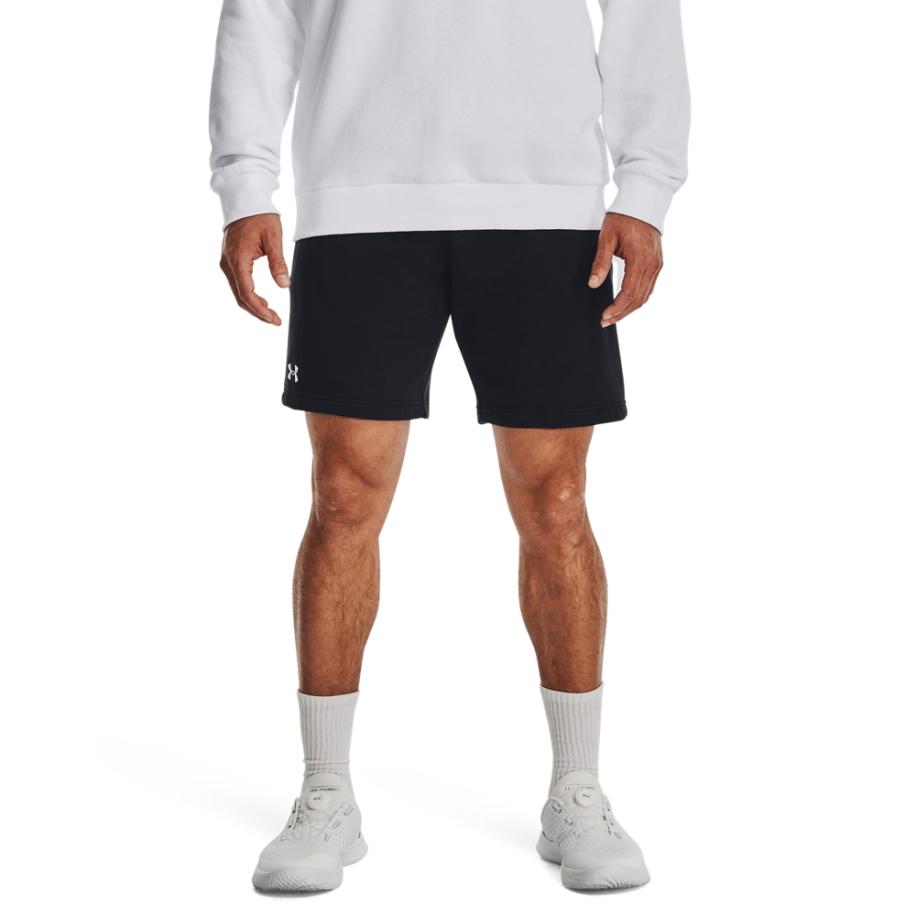 Under Armour Rival Fleece Herenshorts 25 cm Zwart / Wit XS Zwart
