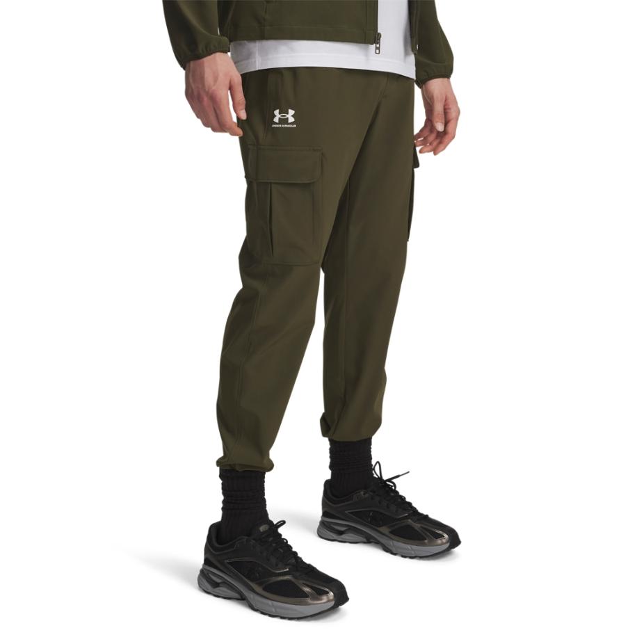 Under Armour Vibe Woven Herencargobroek Expedition Groente / Wit XS Groen
