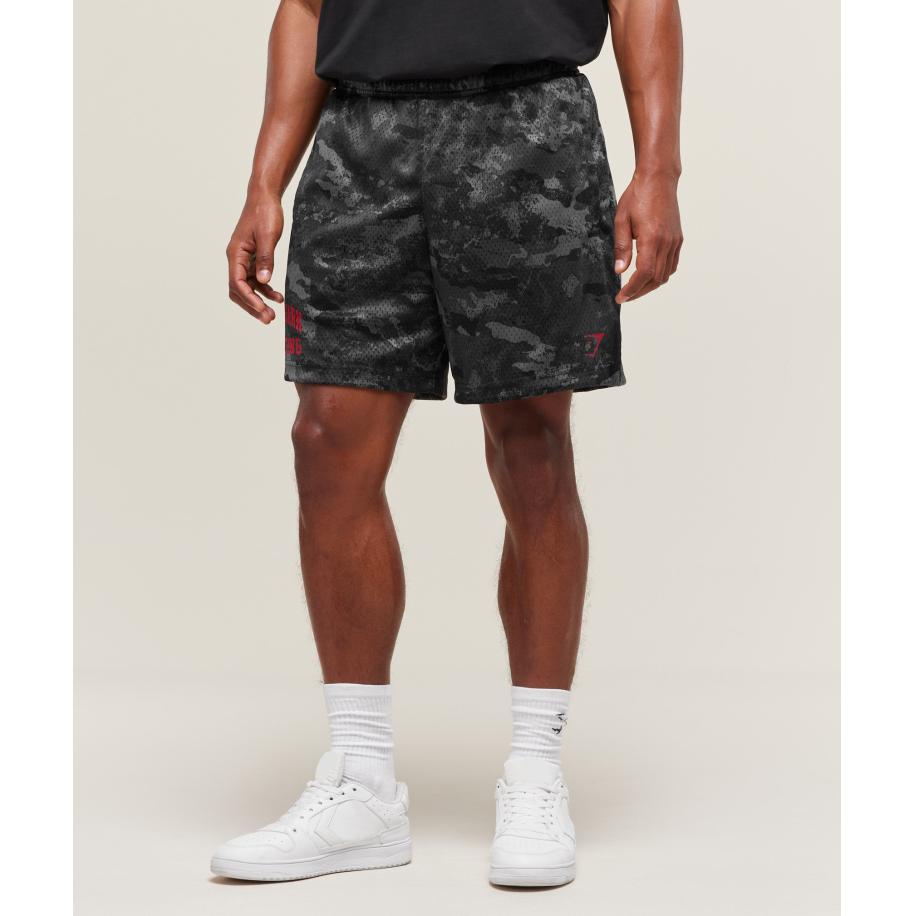 Gymshark Lifting Mesh 7 Shorts Graphite Grey Grijs