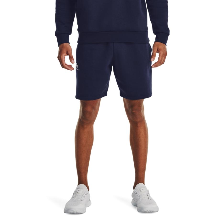 Under Armour Icon Fleece Herenshorts 20 cm Midnight Marineblauw / Wit L Blauw