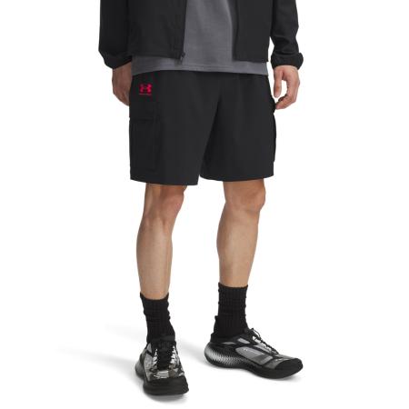 Under Armour Vibe Woven Cargoshorts voor heren 20 cm Zwart / Racer Rood L