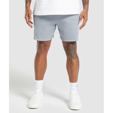 Gymshark Heavyweight Ribbed Shorts Denim Grey