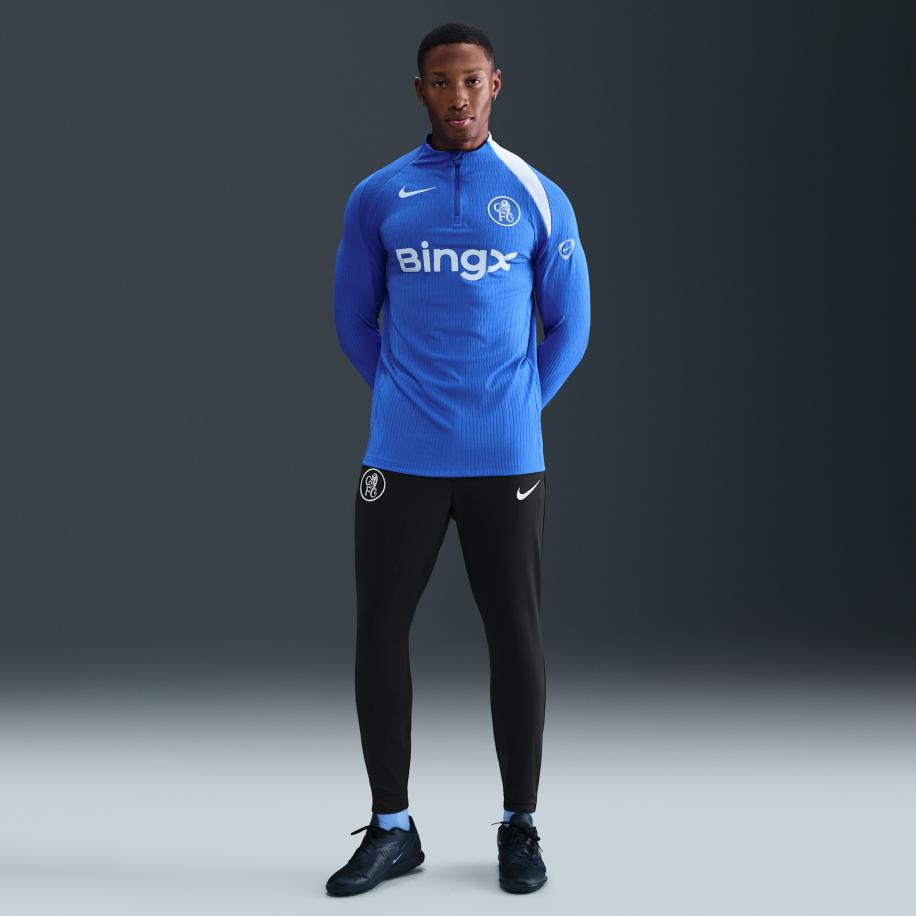 Chelsea FC Strike Derde Nike Total 90 Knit voetbalbroek met Dri-FIT voor heren - Zwart Zwart