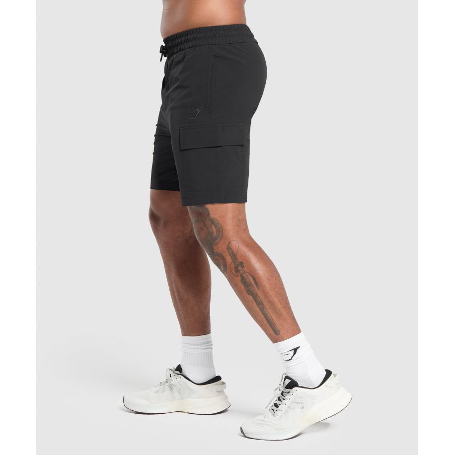 Gymshark Stretch Woven Cargo Shorts Black Zwart