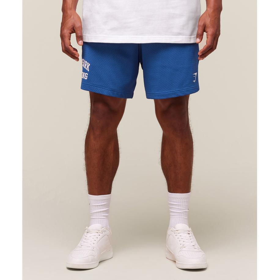 Gymshark Lifting Mesh 7 Shorts Wave Blue Blauw